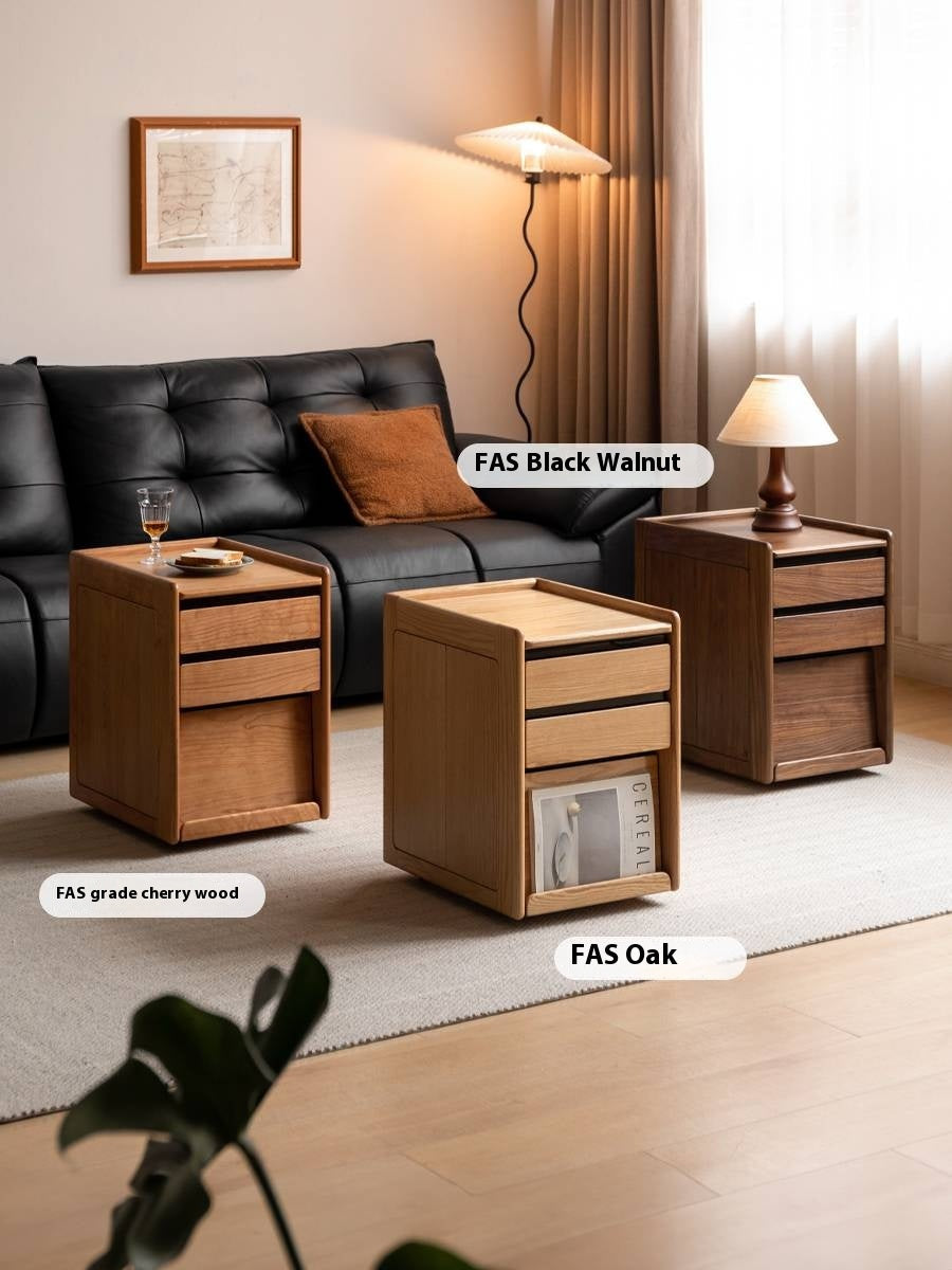 Oak Solid Wood Simple Style Nightstand