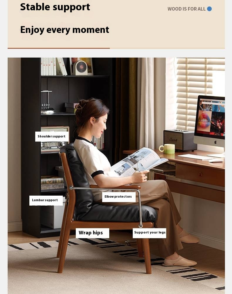 Solid Rubberwood Bauhaus Style Armchair