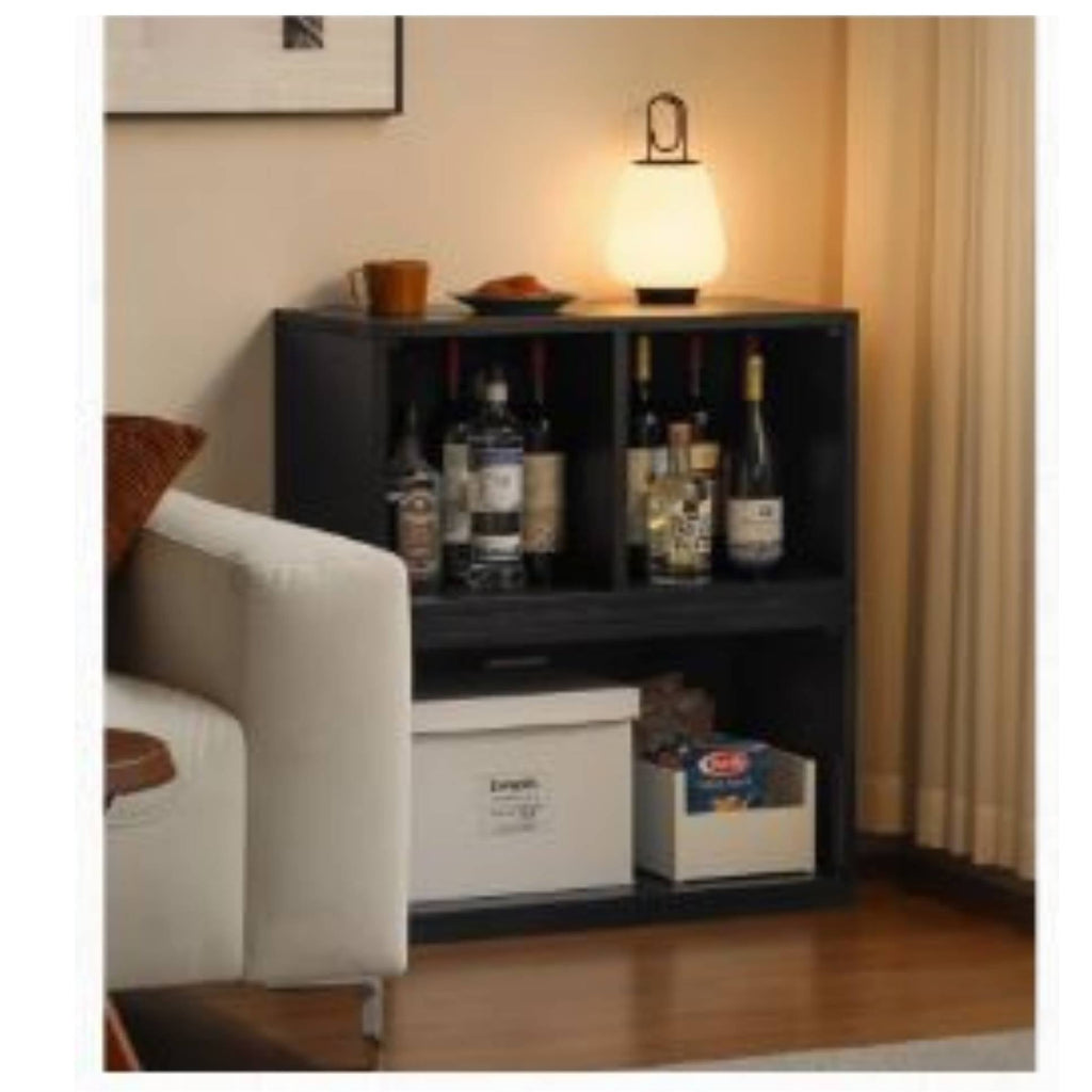 Oak Solid Wood TV Stand Combination Bookcase