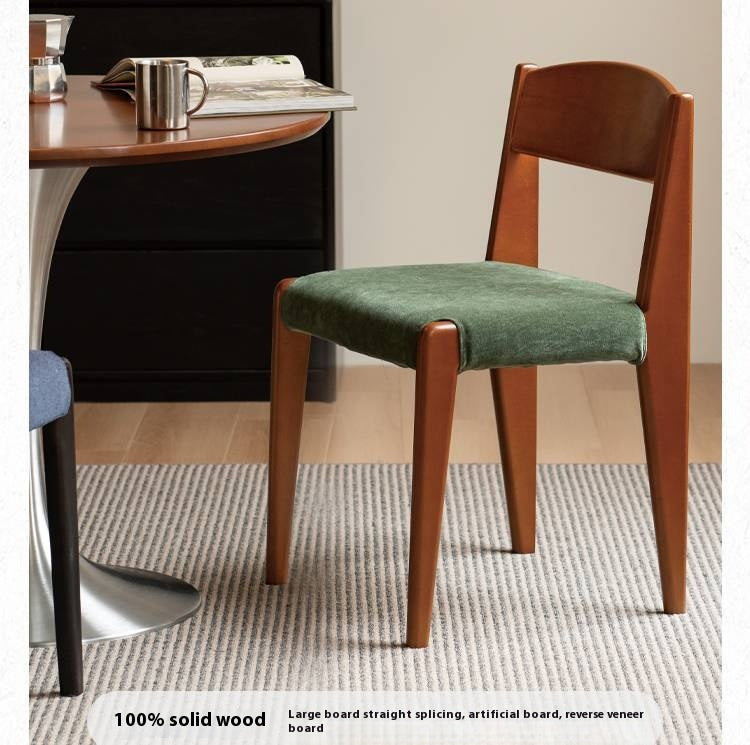 Set 4 pcs Beech Solid Wood Retro Style Dining Chair