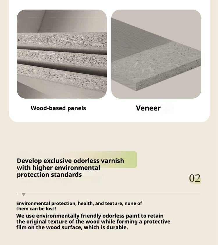 Solid Rubberwood Rock Board Coffee Table