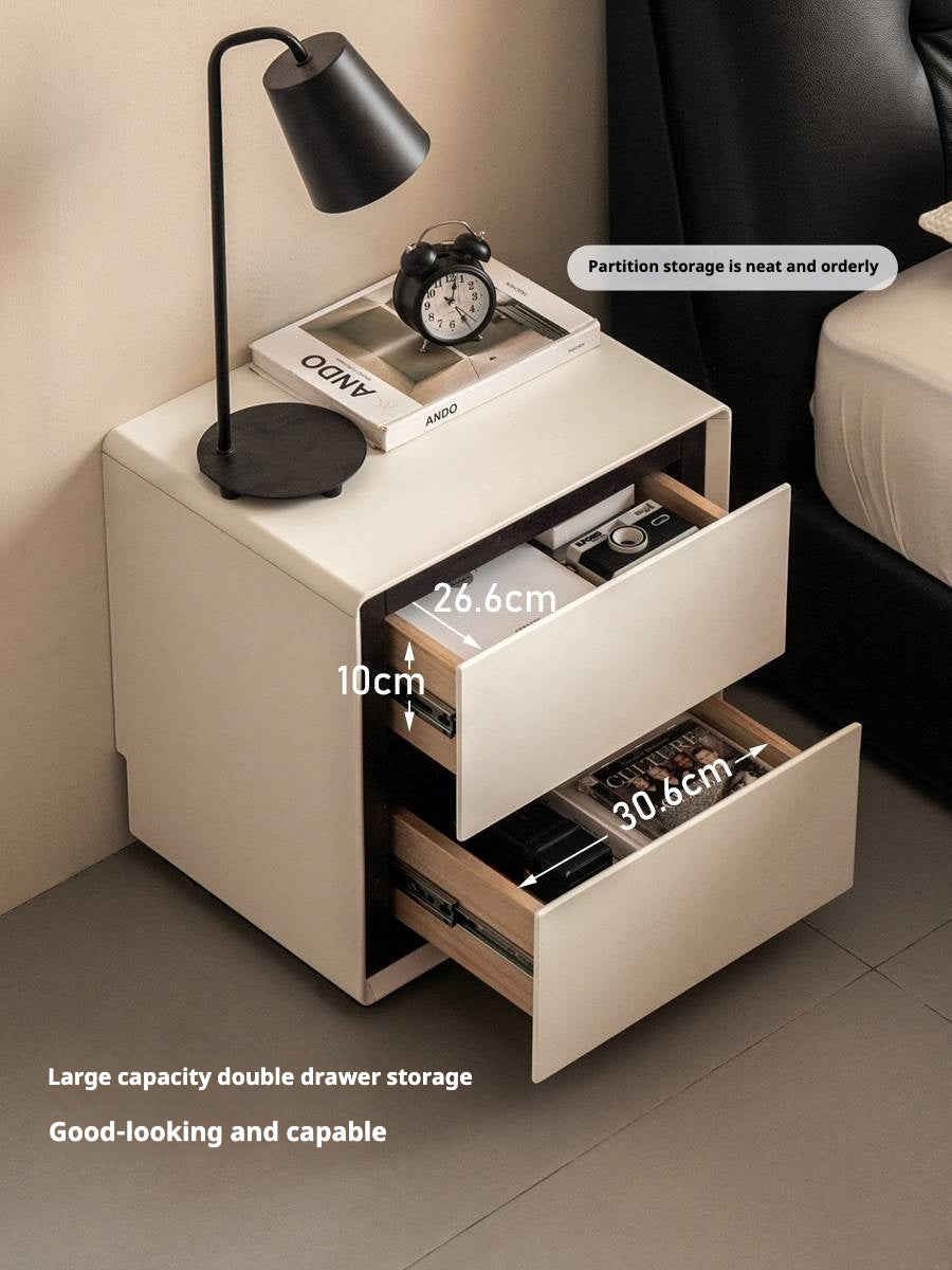 Solid Rubberwood Modern Style Nightstand