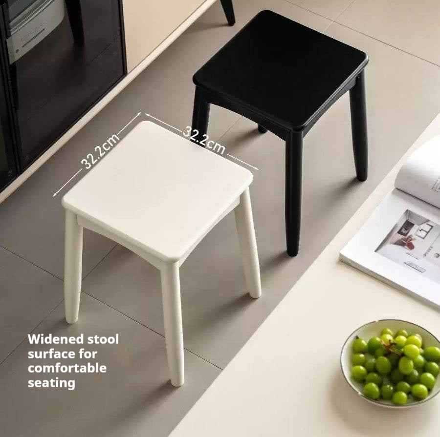 Solid Rubberwood Square Stools