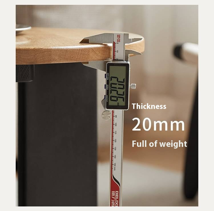 Poplar Solid Wood Wabi-Sabi Style Creative Round Coffee Table