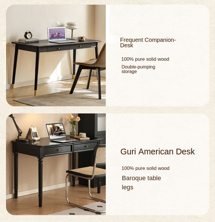 Solid Rubberwood American Retro Bookcase