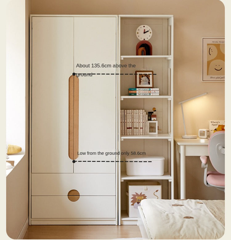 Solid Rubberwood, Beech Solid Wood Children's Wardrobe