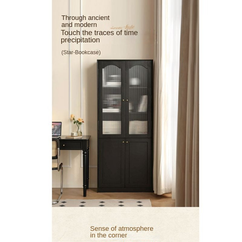 Solid Rubberwood American Retro Bookcase