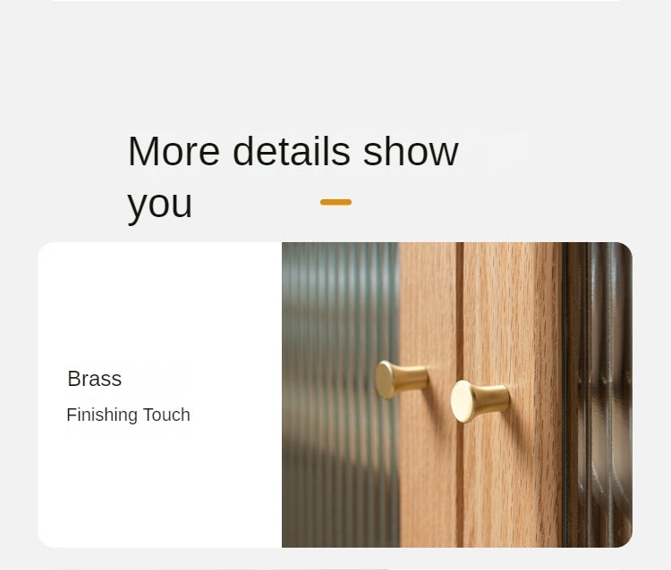 Oak Solid Wood Rock Board Modern Sideboard