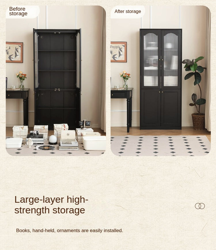 Solid Rubberwood American Retro Bookcase