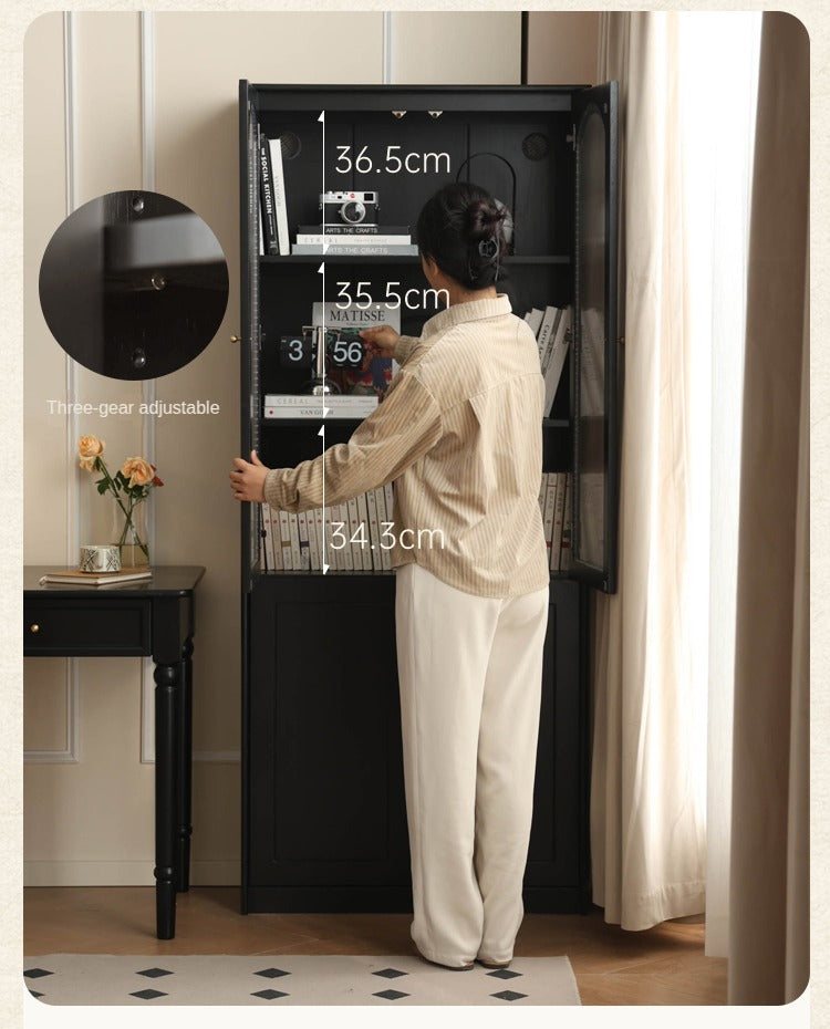 Solid Rubberwood American Retro Bookcase