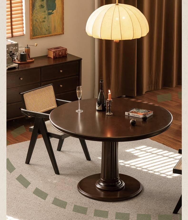 Poplar Solid Wood Dining Table American Retro