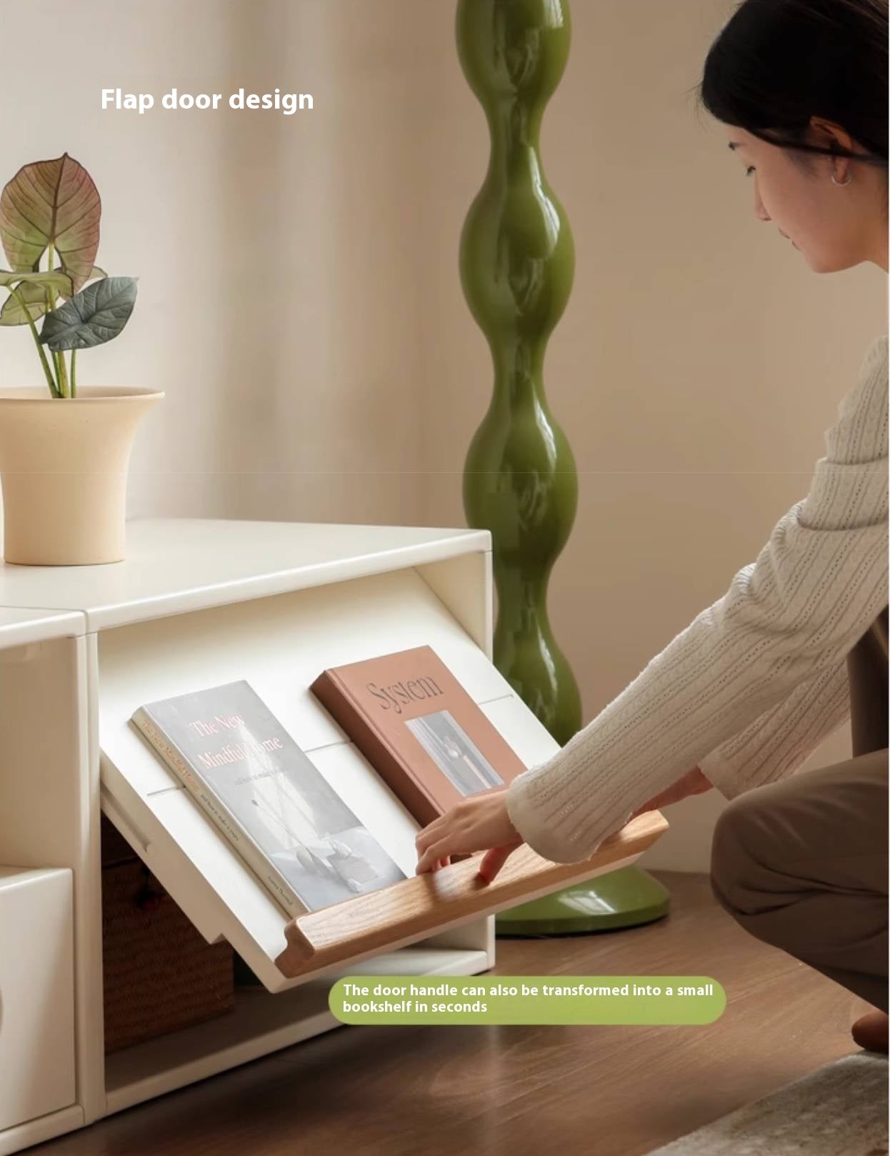 Rubber, Oak Solid wood Module Combination TV Stand.