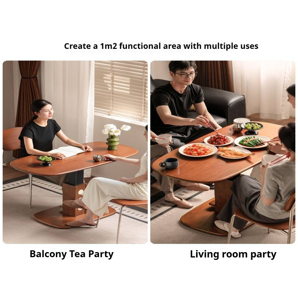 Poplar Solid Wood Ancient Style Elevating Tea Table