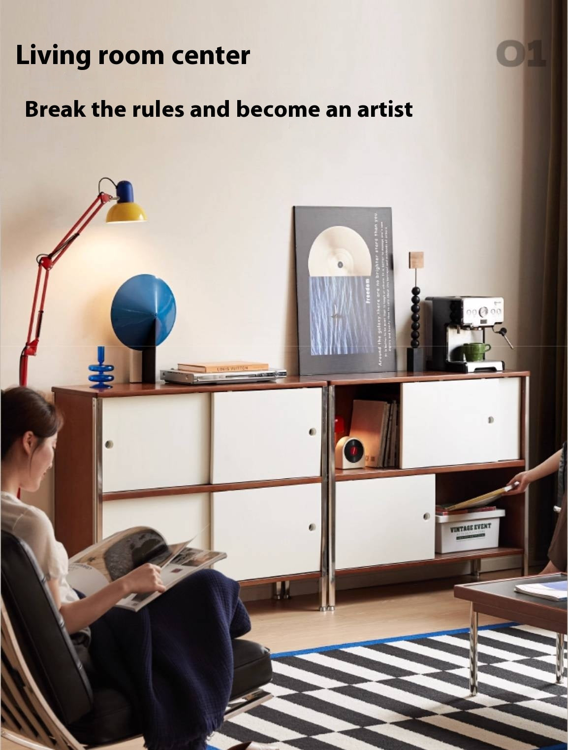 Poplar Solid Wood Bauhaus Style Bookcases Combination