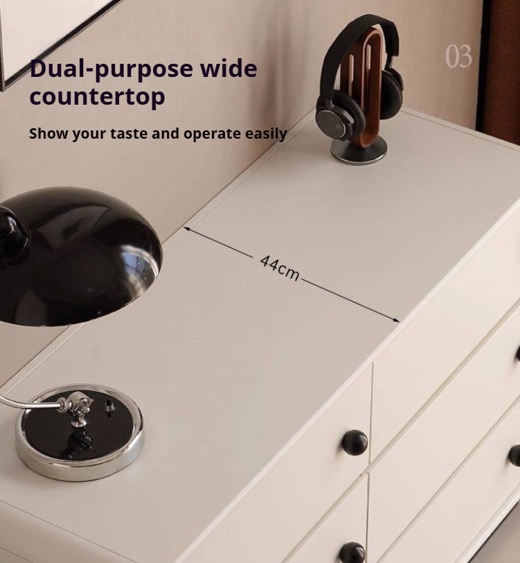 Solid Rubberwood Modern Drawer Chest