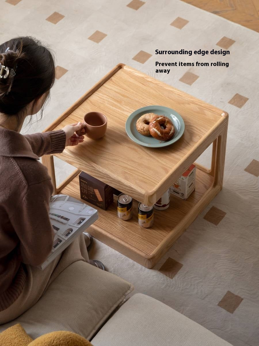 Oak Solid Wood Square Coffee Table Module Combination