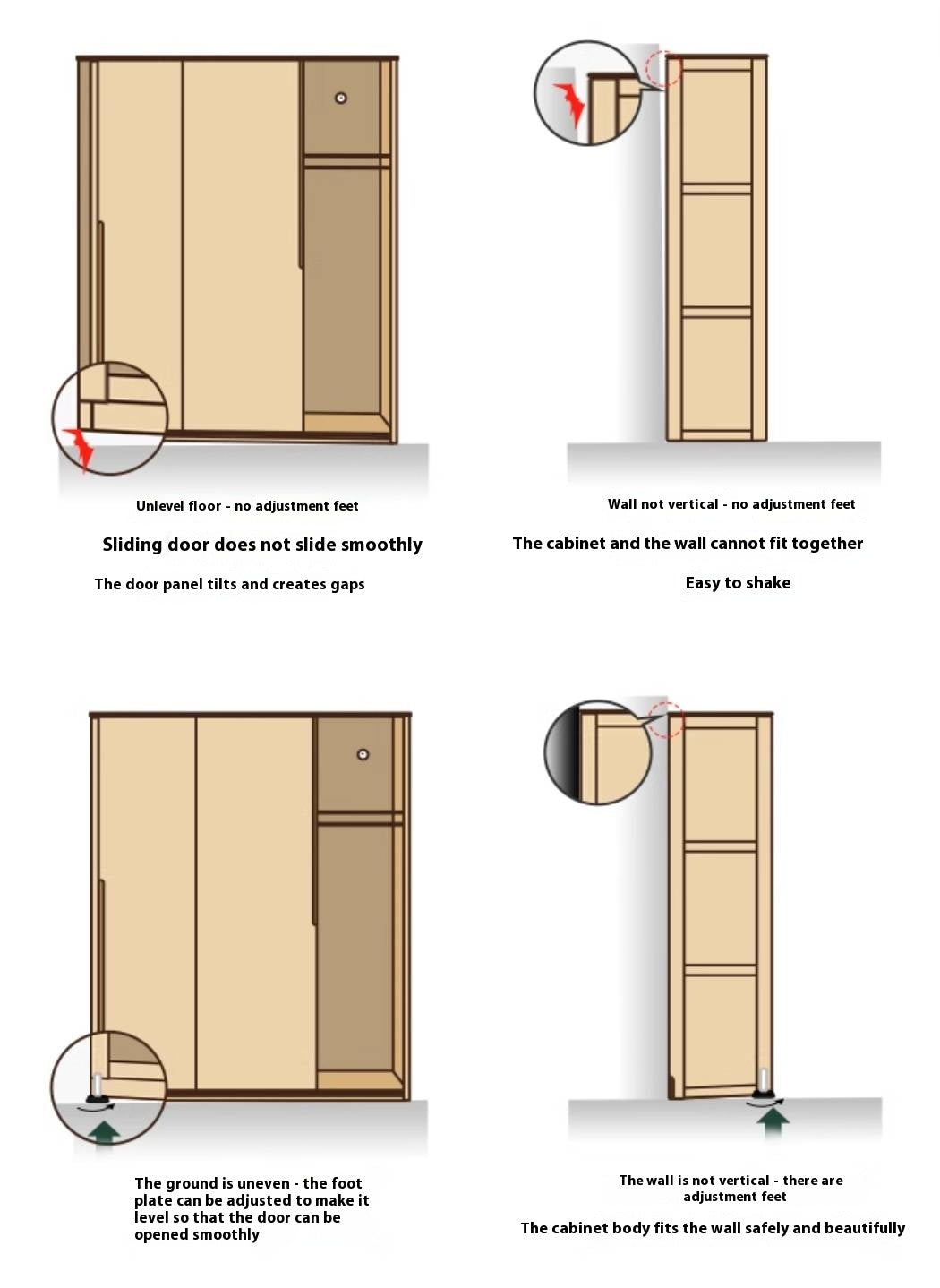 Oak, Ash Solid Wood Wardrobe With Sliding Doors.