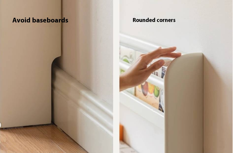 Rubberwood Solid Wood Cream Style Bookshelf