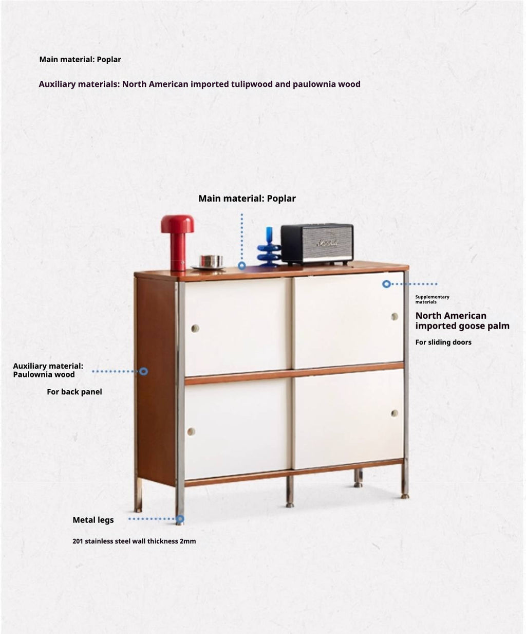 Poplar Solid Wood Bauhaus Style Bookcases Combination