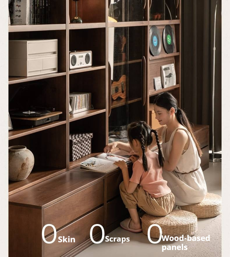 Sandalwood Solid Wood Combination Bookcase