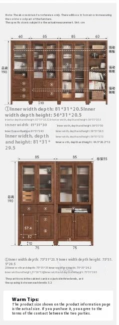 Solid Rubberwood, Oak Solid Wood Modern Bookcase