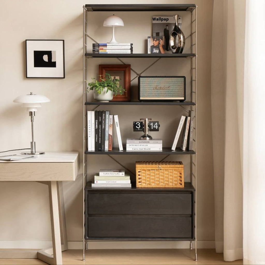 Oak Solid Wood Retro Style Side Cabinet