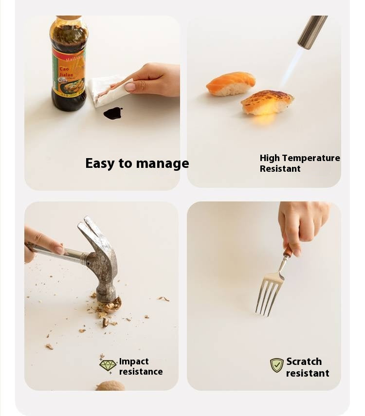 Solid Rubberwood Rock Board Coffee Table