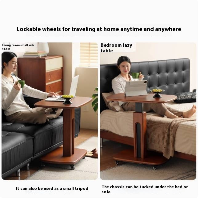 Poplar Solid Wood Lifting Medieval Style Side Table