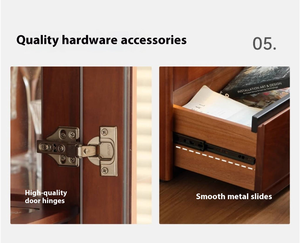 Poplar Solid Wood Antique Medieval Style Bookshelf