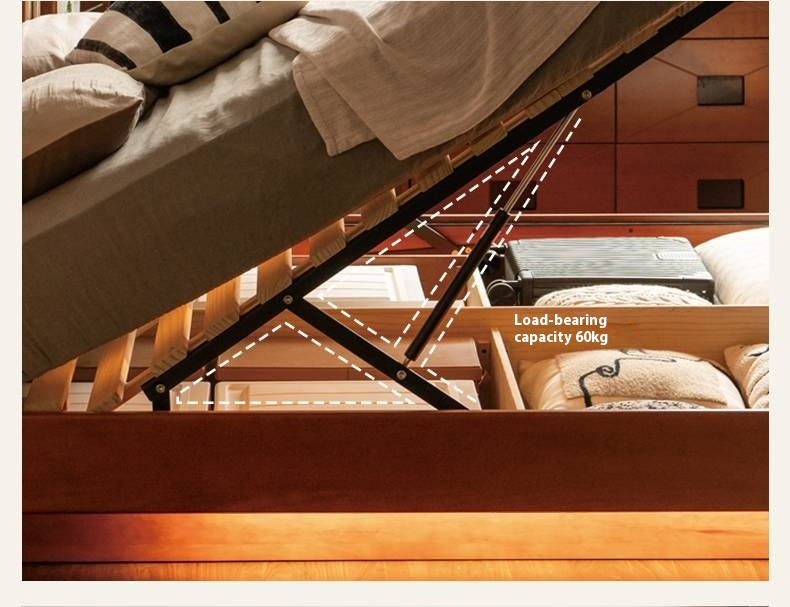 Poplar Wood Solid Wood Antique Style Box Bed