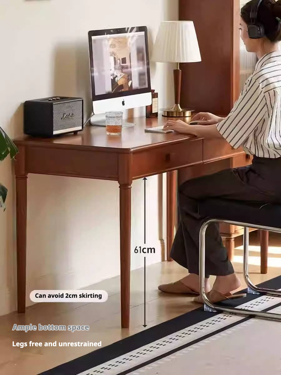 Tulip Tree Solid Wood Medieval Style Desk