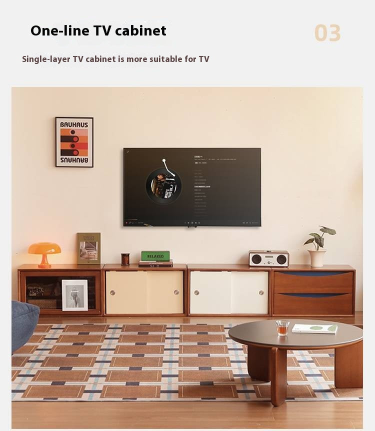 Poplar Solid Wood Ancient Style TV Stand Combination.