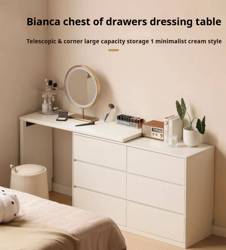 Poplar Solid Wood Makeup Table and Stretchable Dressing Table
