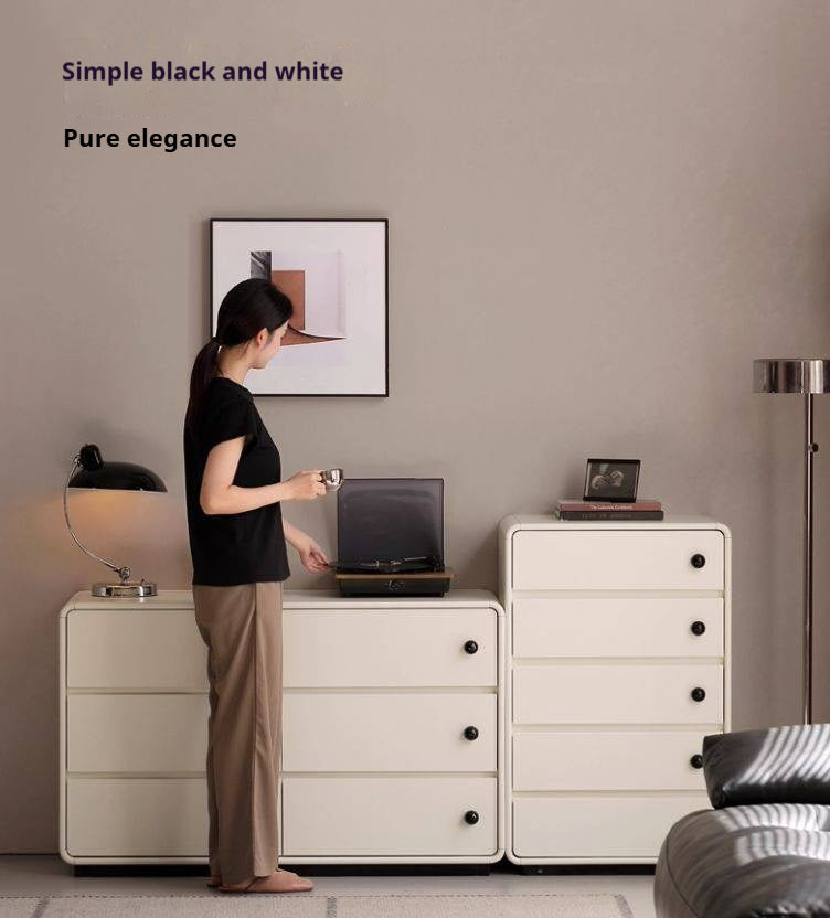 Solid Rubberwood Modern Drawer Chest