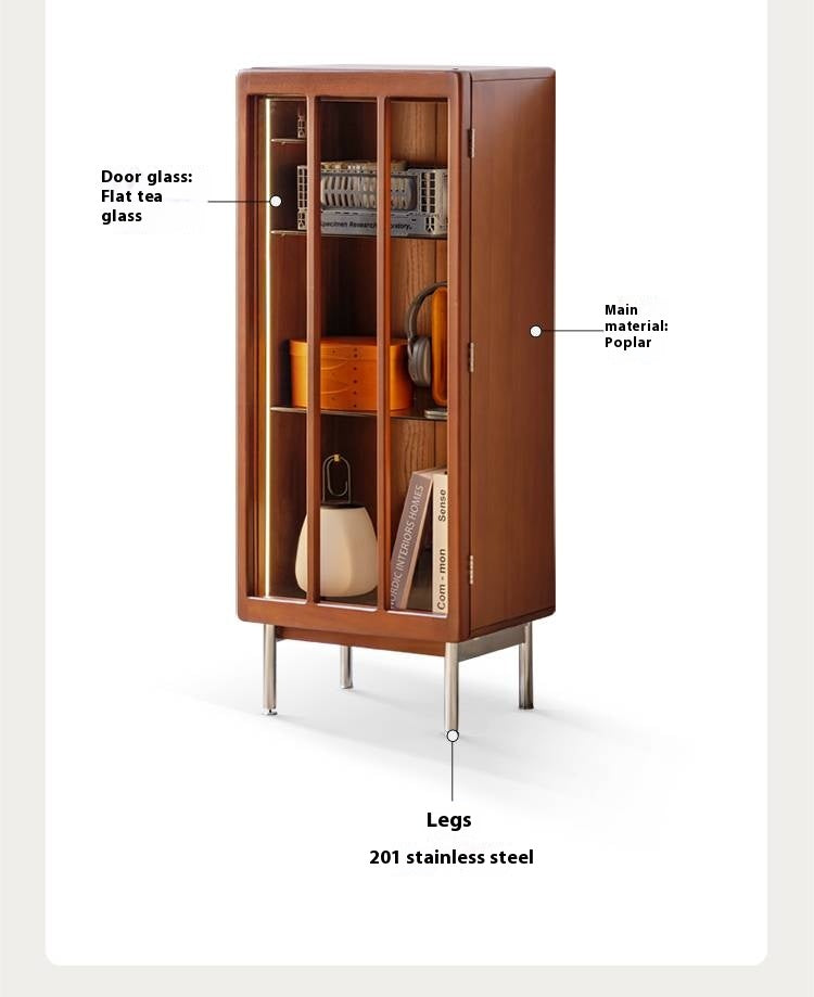 Poplar Solid Wood Bauhaus Style Side Cabinet