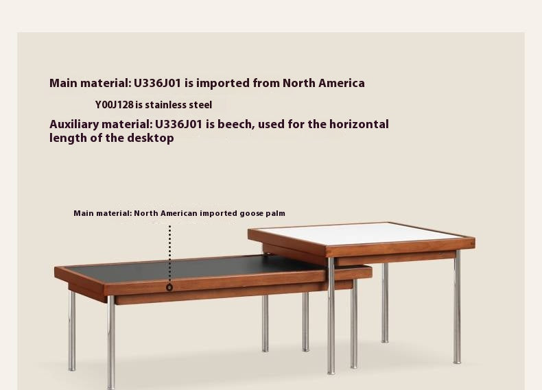Poplar Solid Wood Ancient Square Tea Table