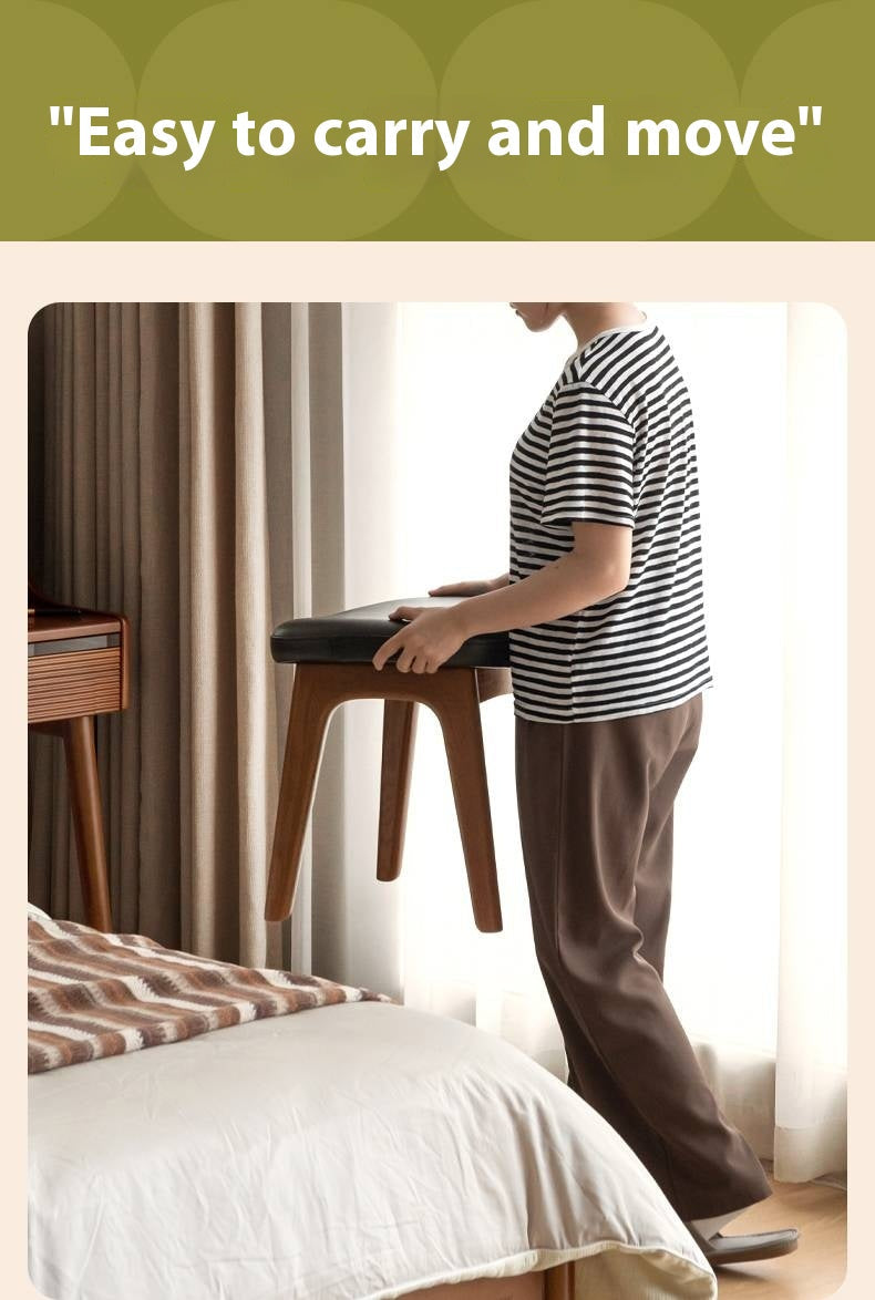 Oak, Cherry Solid Wood Makeup Stool