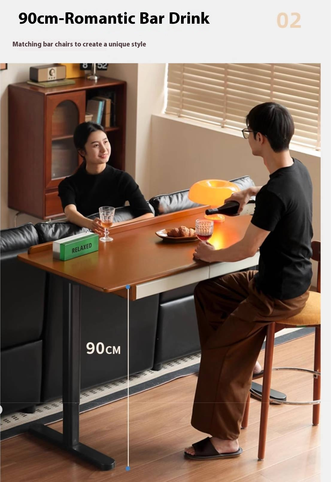 Poplar Solid Wood Antique Style Office Desk With Electric Lift