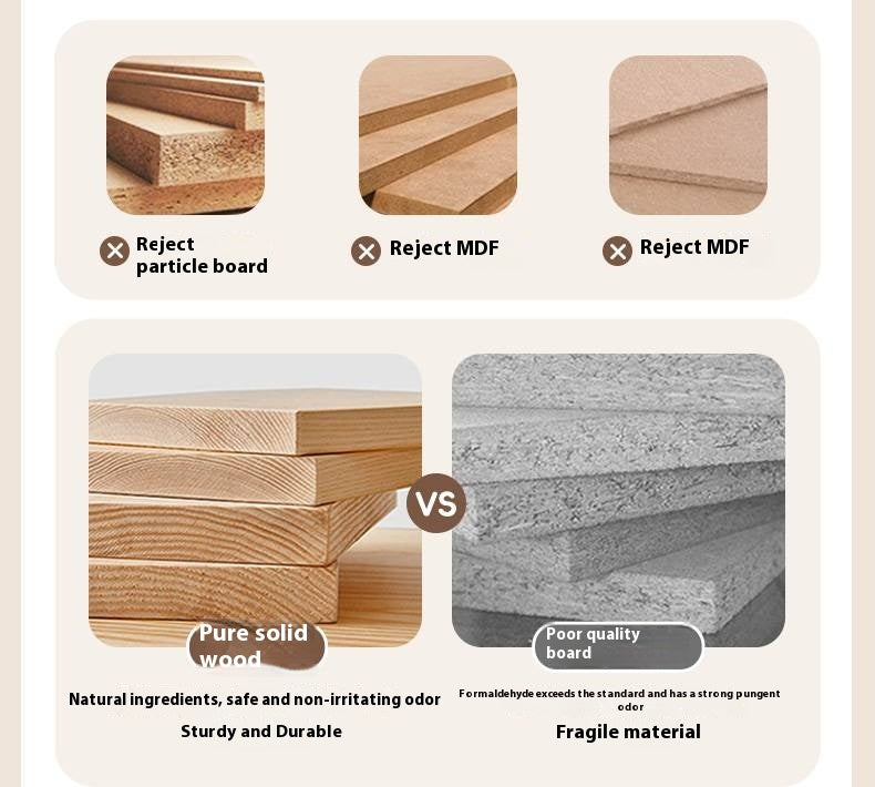 Oak Solid Wood Round Coffee Table Combination