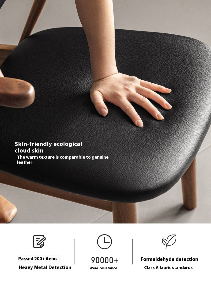 Solid Golden Sandalwood Dining Armchair