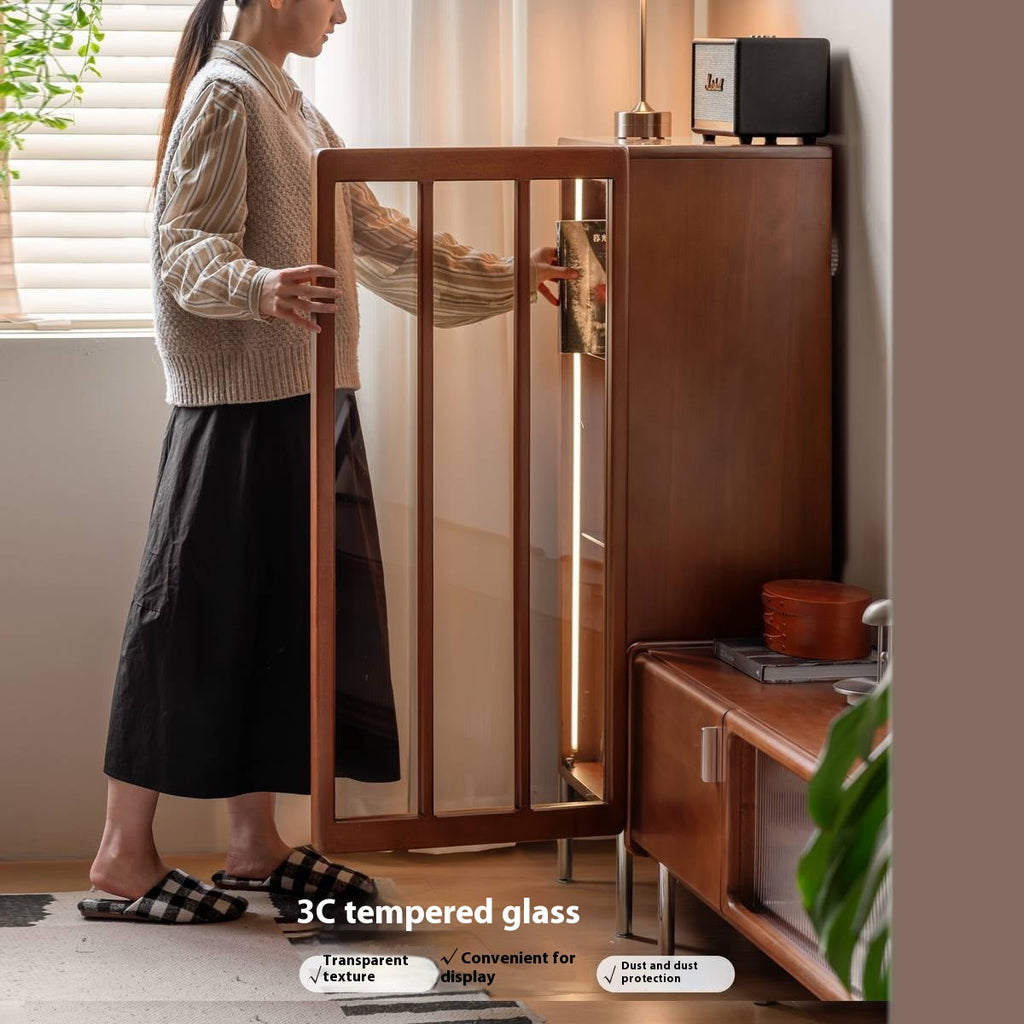 Poplar Solid Wood Bauhaus Style Side Cabinet