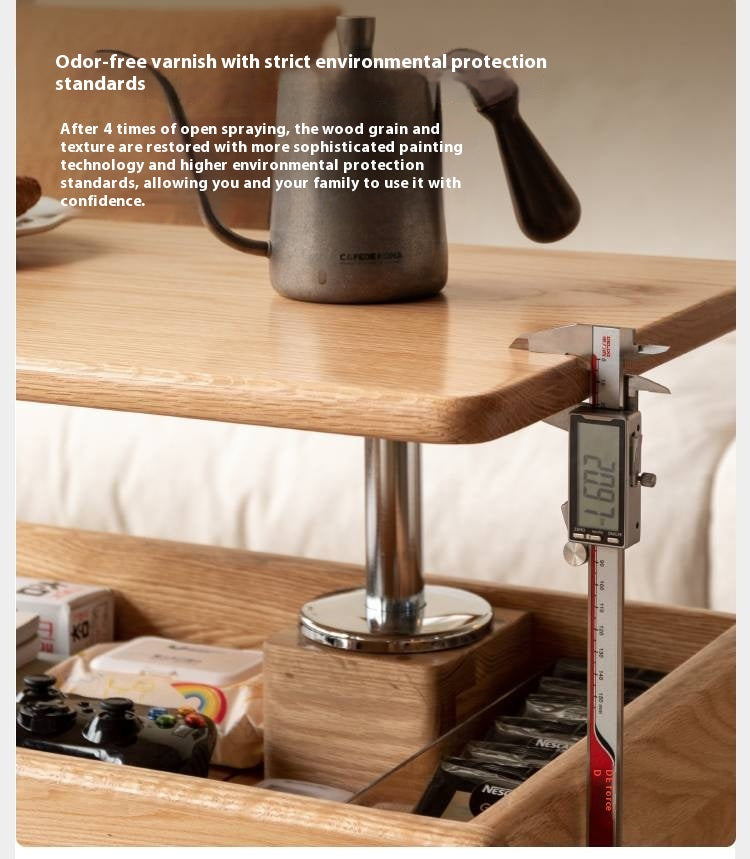 Oak, Ash, Cherry, Black Walnut Solid Wood Rotating Side Table