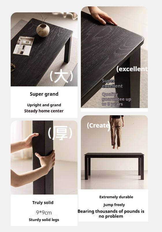 Oak, Ash Solid Wood Dining Table Modern and Simple