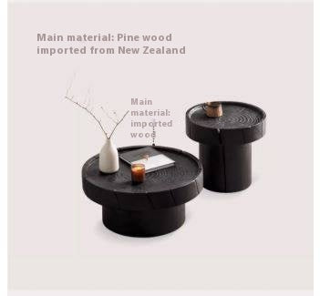 Pine Solid Wood Wabi-Sabi Style Coffee Table