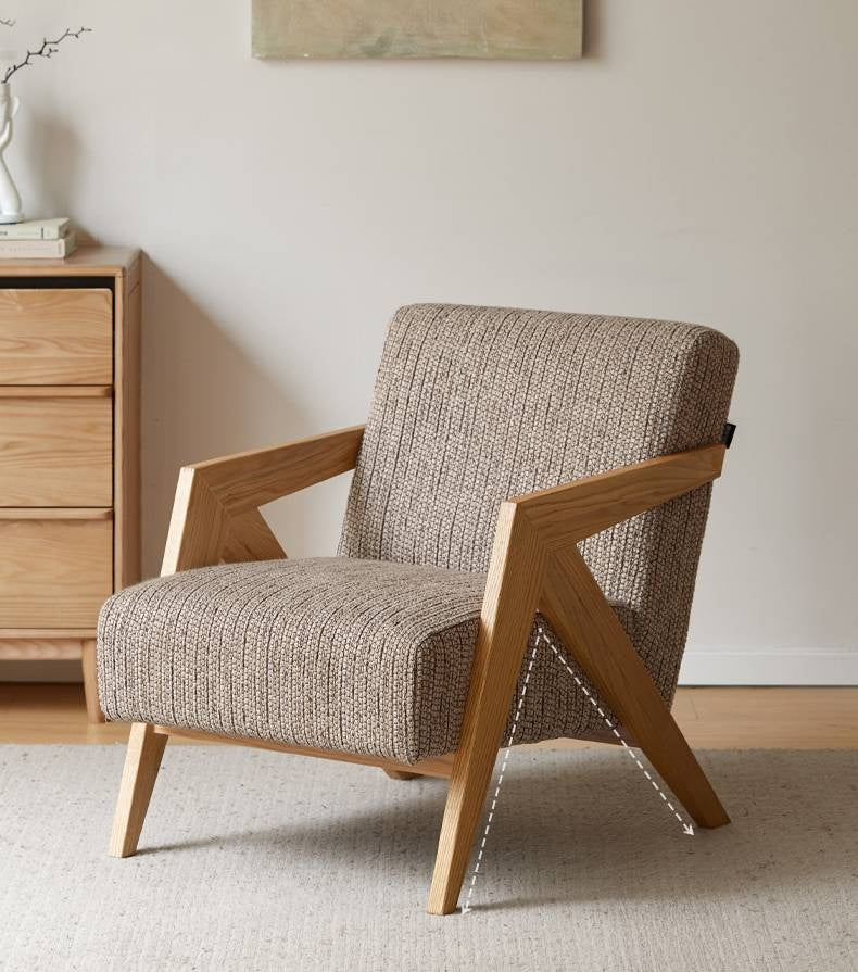 Oak Solid Wood Sofa Chair