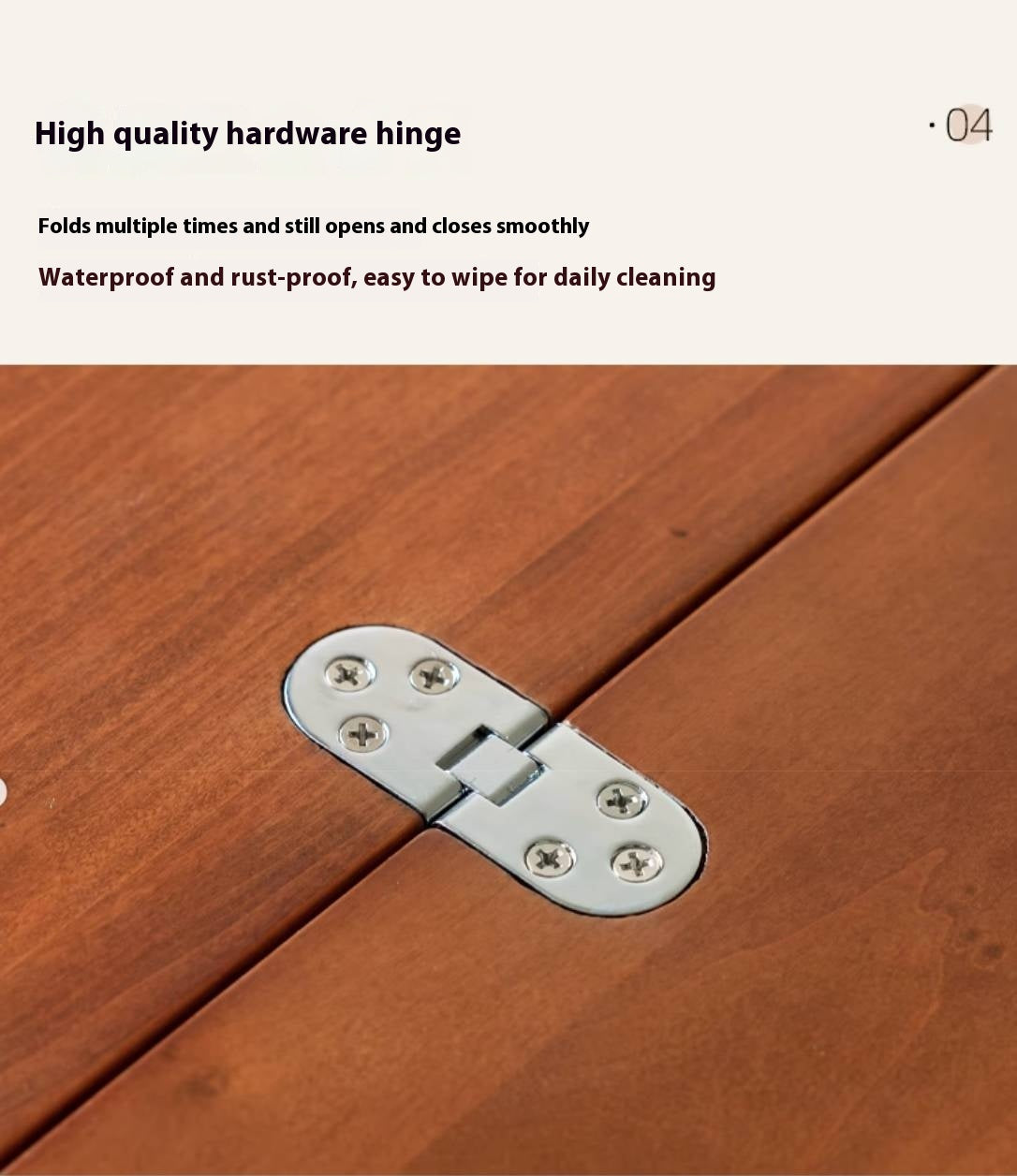 Poplar Solid Wood Middle Ancient Style Mobile Tea Table