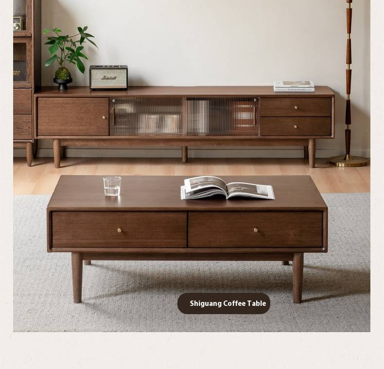 Teak Solid Wood Modern TV Stand