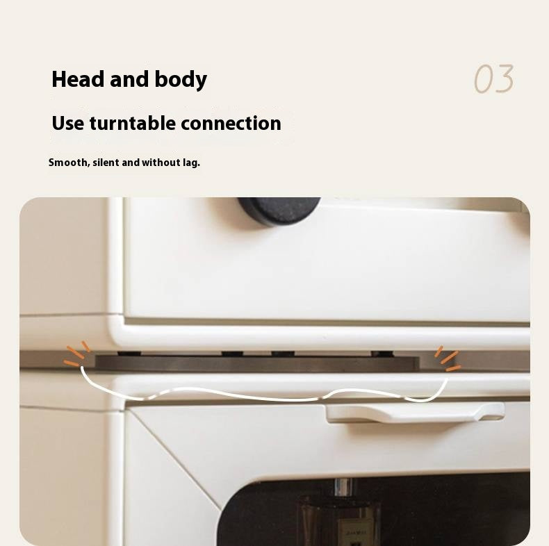 Solid Rubberwood Cream Style Nightstand