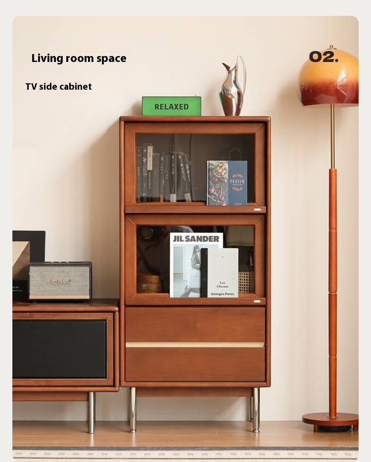 Poplar Solid Wood Ancient Style Side Cabinet