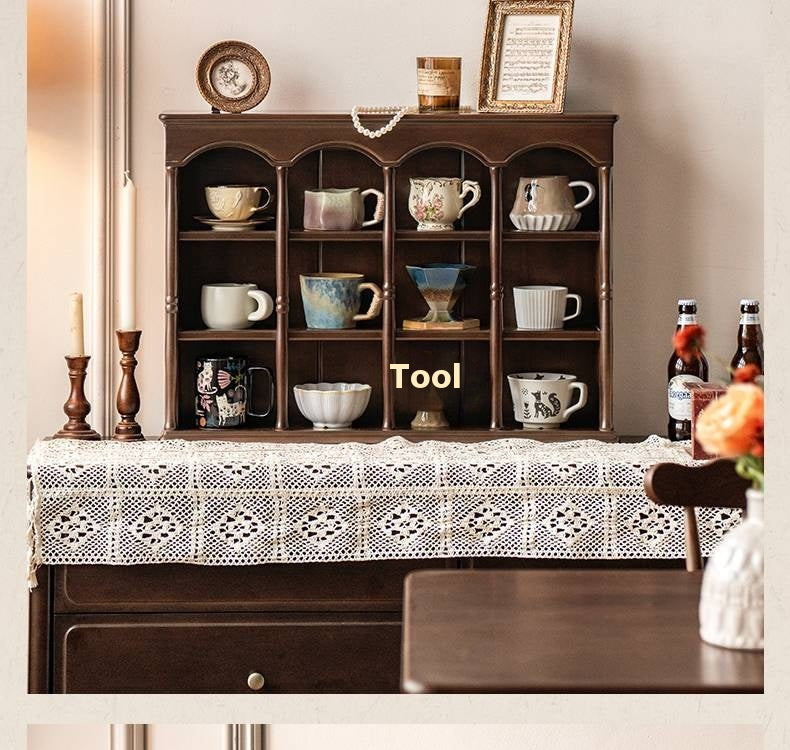 Poplar Solid Wood American Retro Side Cabinet